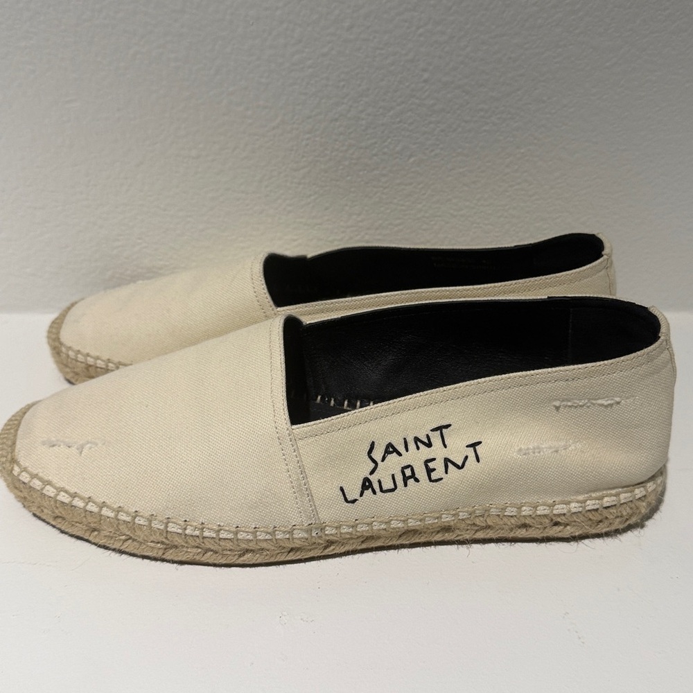 Saint Laurent Beige Canvas Espadrilles - Picture 3 of 6